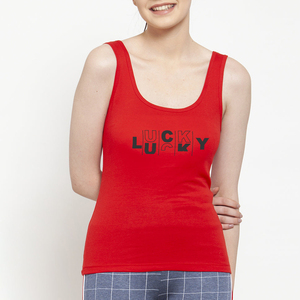 Camiseta sin mangas con cuello redondo para mujer, diseño gráfico personalizado, de algodón, para exteriores, verano, informal, espalda cruzada, para gimnasio, correr, entrenamiento, acanalada - Product Image 1