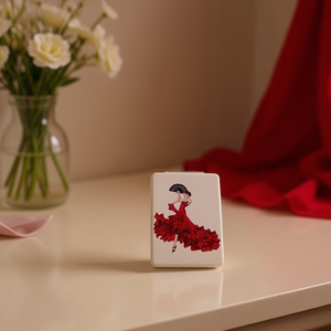 Specchio Portatile per Trucco 'Our Dream Red Dress Dancing Girl' 8.6x6.2Cm - Product Image 3