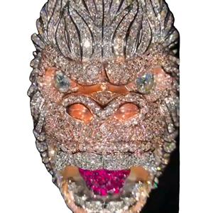 Colgante Hip Hop de Moissanita, Plata de Ley 925, Alta Calidad, Personalizado, Chapado en Rodio, Calidad VVS - Product Image 1