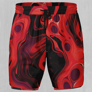 Pantalones Cortos Deportivos de Malla Sublimados para Hombre, con Cordón Ajustable, de Secado Rápido - Product Image 6