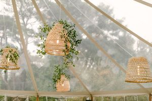 Premium Woven Rattan <b>Decorative</b> Hanging Lantern Handmade <b>Wedding</b> <b>Ceiling</b> Floral Basket for Luxury Reception Event Styling - Product Image 6