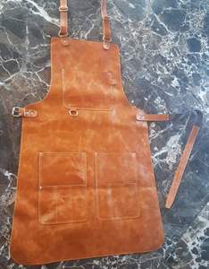 Tablier de travail vintage en cuir véritable, conçu sur mesure, de haute qualité, durable, professionnel, sans manches, pour hommes, pour une utilisation en cuisine - Product Image 2