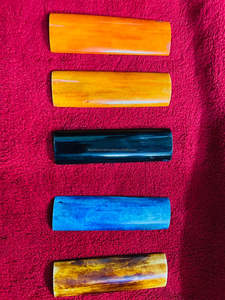 Par de escalas de hueso de cuerno de búfalo natural para manualidades de cuchillos, losas de cuerno pulidas para proyectos de bricolaje, empuñaduras personalizadas y hechas a mano - Product Image 4