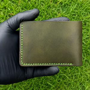 Handmade Genuine Leather Bifold <b>Wallet</b> <b>for</b> <b>Men</b> | Slim Minimalist <b>RFID</b> Protection Flap Closure | Anwar Enterprises | Nylon Lining - Product Image 4