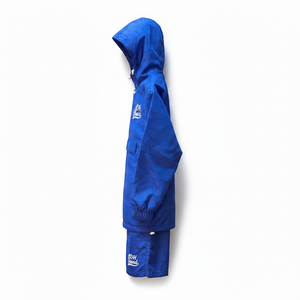 ADH Brand Blue Waterproof Tracksuit <b>Set</b> Hooded Full Sleeve Sporty Style Adult Unisex Lightweight Polyester Spring Wear - Product Image 4