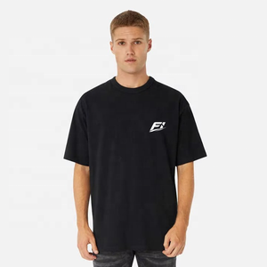 Camisetas de algodón grueso para hombre, corte holgado, lisas, teñidas, proveedor mayorista de ropa de moda urbana - Product Image 4