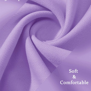 Camiseta Polo de Manga Corta Color Morado Sólido para Mujer, Top Informal Tejido, Camisetas Polo al por Mayor - Product Image 5