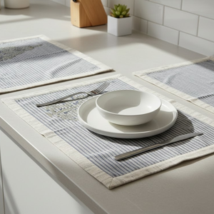 6 pièces imprimées artisanales |   Ensemble de sets de table en coton |   Accessoires de table haut de gamme |   Sets de table élégants et durables |   Décoration d'intérieur - Product Image 1