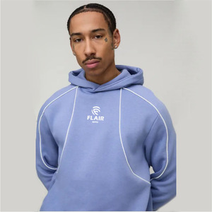 Chándal con capucha para hombre de corte regular con ribetes - Product Image 2