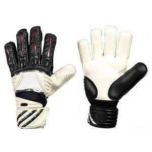 Gants de gardien de but professionnels en cuir SAAD BROTHERS, respirants, à lacets, avec doigts enroulés, réglables, de protection pour le football - Product Image 1