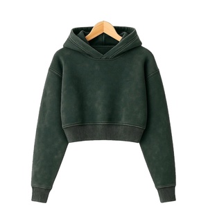 High Quality Manufacturers Drop Shoulder Luxury Heavy Weight French Terry Oversized 400 500gsm <b>Zip</b> <b>up</b> Men <b>Cropped</b> Boxy Hoodies - Product Image 1