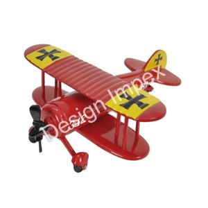 Biplano recubierto de polvo rojo, último modelo de avión, precio de fábrica, modelos de avión decorativos de aluminio fundido a presión, tema de Club volador - Product Image 1