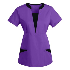 Women Hospital <b>Scrub</b> <b>Tops</b> Quick Dry Breathable Customized Sizes Wholesale High Quality New Design OEM Women <b>Scrub</b> <b>Tops</b> - Product Image 4