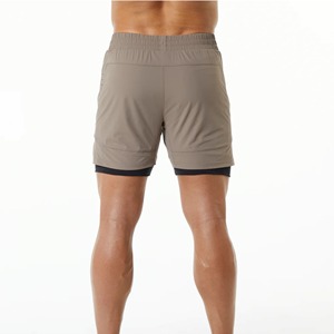 Quick Dry Solid Canvas Men's Running Shorts High Quality Customizable Low MOQ Hot Sale Fitness Shorts - Product Image 3
