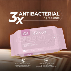 Lingettes nettoyantes féminines non tissées écologiques triple action antibactérienne Vietnam 10 pièces parfum naturel extra doux - Product Image 3