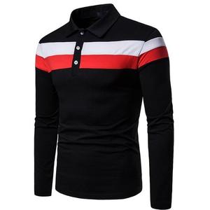 เสื้อเชิ้ตผู้ชายทรงเข้ารูปสไตล์ลำลองสำหรับฤดูใบไม้ร่วง แขนยาว พิมพ์ลายดิจิทัล ระบายอากาศได้ดี สีพื้น แต่งปกเสื้อสีตัดกัน - Product Image 5