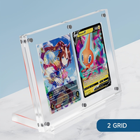 Support magnétique Jinda moderne en acrylique résistant aux UV pour cartes à collectionner, 2/3 emplacements, léger, pour présentoir de cartes sportives, cadre TCG