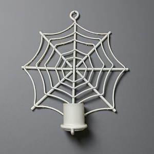 Decoración de Halloween, Portavelas con Forma de Telaraña, Adornos Colgantes, Portavelas Metálico con Diseño de Telaraña - Product Image 4