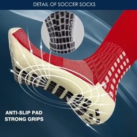 Chaussettes de football écologiques en nylon/coton, antidérapantes, hautes jusqu'au genou, respirantes, de compression, pour hommes