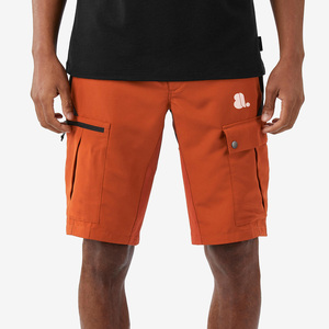 Pantalones Cortos Cargo Naranja para Hombre, Cintura Alta, Cierre con Cordón, Secado Rápido, Poliéster Elástico, Estilo Casual con Bolsillos, Logotipo Frontal - Product Image 1