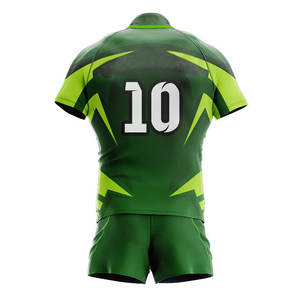 Uniforme de Rugby de Manga Corta con Estampado Digital Personalizado al por Mayor, Uniforme de Fútbol de Rugby de Malla de Alta Calidad - Product Image 3