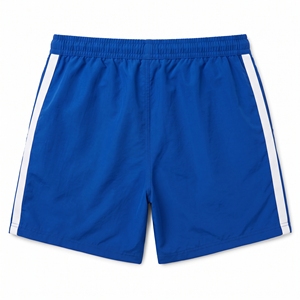 Pantalones Cortos Deportivos Casuales de Verano para Hombre, Tejidos, de Secado Rápido, con Cierre de Cordón, Cintura Media, Franja Lateral, OEM, ODM, Logotipo Personalizado, MOQ Bajo - Product Image 3