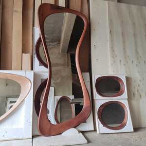 Handmade Modern Round Wooden Eco-Friendly Wall <b>Mirror</b> Decorative Hanging <b>Mirror</b> - Product Image 3