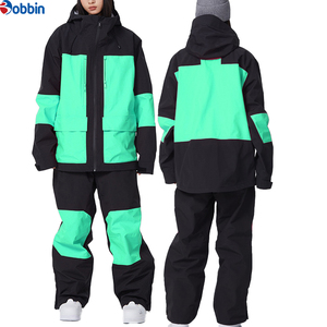 Traje de Nieve Personalizado para Mujer, Transpirable, Color Negro y Rosa, con Capucha, Impermeable, Chaqueta y Pantalones de Esquí, Estilo Deportivo, Largo Completo - Product Image 4