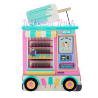 Máquina Expendedora de Helados Comercial, Robot Inteligente, Construcción de Acero Inoxidable, Pantalla Táctil, Monitoreo Remoto