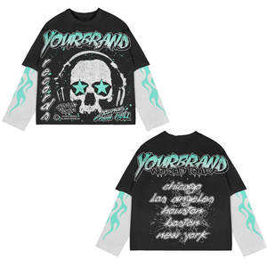 Camiseta de Hombre con Estampado Serigrafiado de Primera Calidad, Estilo Moderno, Teñido Liso, Ropa Casual, Servicio OEM Personalizable - Product Image 5