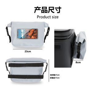 Waterproof Roll <b>Top</b> Messenger Bag Crossbody Satchel <b>PVC</b> Shoulder Pack for Travel Outdoor Commuting - Product Image 2