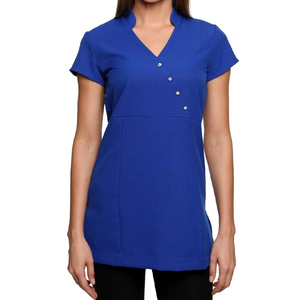 Tunique de mode pour femmes, pour coiffeuses, esthéticiennes, massothérapeutes, uniforme personnalisé en polyester, service OEM, réutilisable pour adultes - Product Image 2