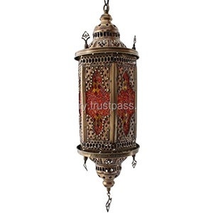 โคมไฟตกแต่งสแตนเลสสีทองทองเหลืองสำหรับตกแต่งบ้าน - Product Image 1