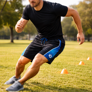 Pantalones Cortos Deportivos para Hombre MOE Graphic, de Poliéster de Secado Rápido, para Gimnasio y Running, con Cintura Elástica y Cordón Ajustable, Suministro OEM - Product Image 4