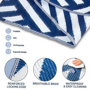 Alfombra Moderna Reversible para Exteriores, Impermeable, de Plástico y Paja, para Patio, RV y Jardín, en Oferta para Decoración de Exteriores - Product Image 2
