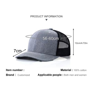 Sombrero de camionero bordado 3D de 6 paneles unisex de alta calidad, gorra de camión de malla personalizada al por mayor, logotipo frontal, rendimiento apropiado de algodón - Product Image 5