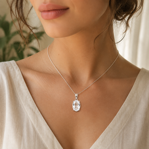 Pendentif en pierre précieuse de quartz clair - Product Image 5