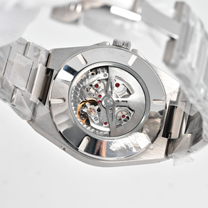 Montre mécanique automatique pour homme, moderne, simple et luxueuse, cadran noir et blanc, décontractée, pour les déplacements professionnels, calendrier perpétuel - Product Image 4