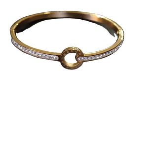 2024 ขายร้อน 18K Gold Platedสร้อยข้อมือสแตนเลสสร้อยข้อมืออัญมณีZirconแฟชั่นเครื่องประดับ - Product Image 1