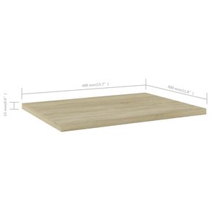 Tavole da libreria 8 pezzi 15.7 "x 11.8" x 0.6 "in legno ingegnerizzato - Product Image 5