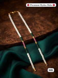 สร้อยคอมาลาไข่มุกหลายเส้นระดับพรีเมียมงานแฮนด์เมดแบบอินเดียสำหรับเจ้าสาวเครื่องประดับแต่งงานสไตล์พื้นเมือง - Product Image 4