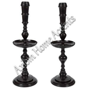 Axiom Home Accents Juego de portavelas de metal antiguo Soportes cónicos hechos a mano para mesa de comedor Decoración del hogar de inspiración vintage - Product Image 1