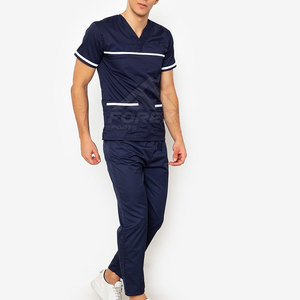Hospital <b>Doctor</b> And Nurse Scrub Uniform <b>Set</b> With Soft Fabric Easy Care Material And Custom Size Available - Product Image 3