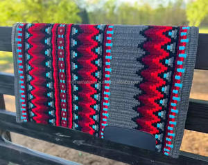 Best Quality New Zealand Wool Double Weave Hand Weaved Saddle Pads Attractive Colours for Western Riding Show <b>Horse</b> <b>Blanket</b> - Product Image 3
