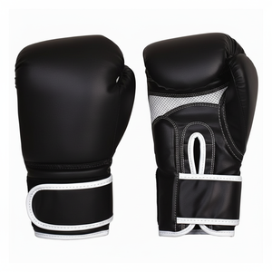 Guantes de Boxeo de Cuero Profesionales a Precio de Fábrica, Guantes de Entrenamiento con Logotipo Personalizado, Envoltura para Manos, Duraderos, Impermeables, con Cierre de Gancho y Bucle - Product Image 1