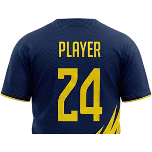 Camiseta de béisbol de malla de algodón personalizada al por mayor con estampado de rayas, cuello en V, estilo oversize y corte cropped - Product Image 6