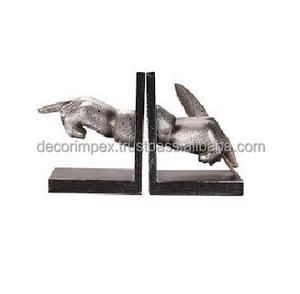 Design Antique Gold Metal Small <b>Bookends</b> for Shelves Decorative Holder Book Ends for Heavy Books - Product Image 2