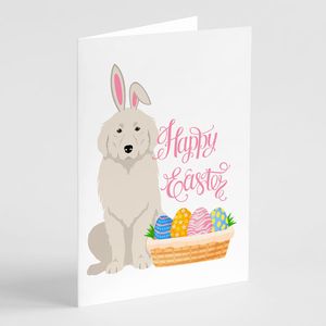 Tarjetas de felicitación de Pascua Great Pyrenees Paquete de 8 Whimsical A7 Tamaño 5x7 Tarjetas de notas en blanco con sobres - Product Image 1