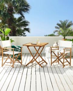 Wholesale Bamboo Wedding Chair Foldable Outdoor Indoor Patio Seating with Sling Fabric Stable <b>Frame</b> Comfortable Design - Product Image 2