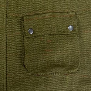 Veste en laine vert olive pour homme, imperméable, sans manches, gilet d'hiver, poches utilitaires, veste de chasse en plein air - Product Image 2